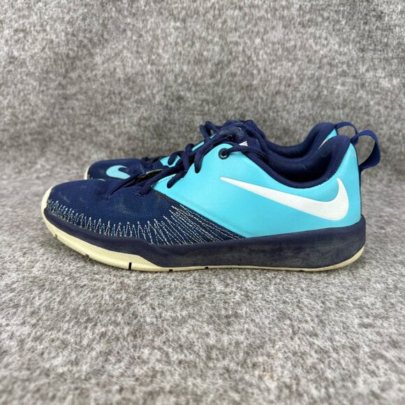 ✅Womens 7.5 Youth 6Y Nike Team Hustle D7 Sneakers Blue Athletic Rubber Sole Shoe - Picture 9 of 13